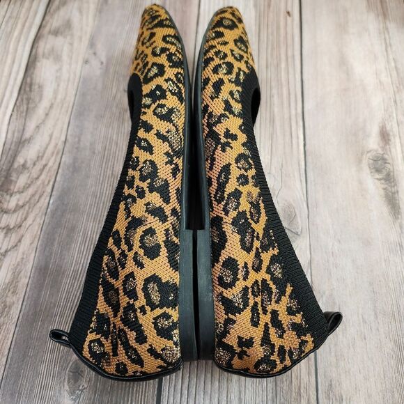 Sanctuary knit Leopard print ballet flats leather lining Sz 7.5 - Picture 8 of 12